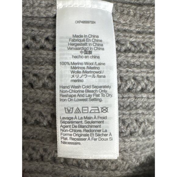 NWOT Madewell Pointelle Stitch Mockneck Sweater in Heather Pewter Gray XXS - Picture 5 of 12